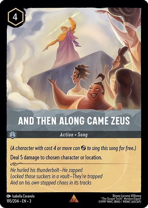 And Then Along Came Zeus (195/204) [Into the Inklands] | Boutique FDB TCG