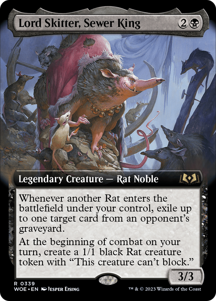 Lord Skitter, Sewer King (Extended Art) [Wilds of Eldraine] | Boutique FDB TCG