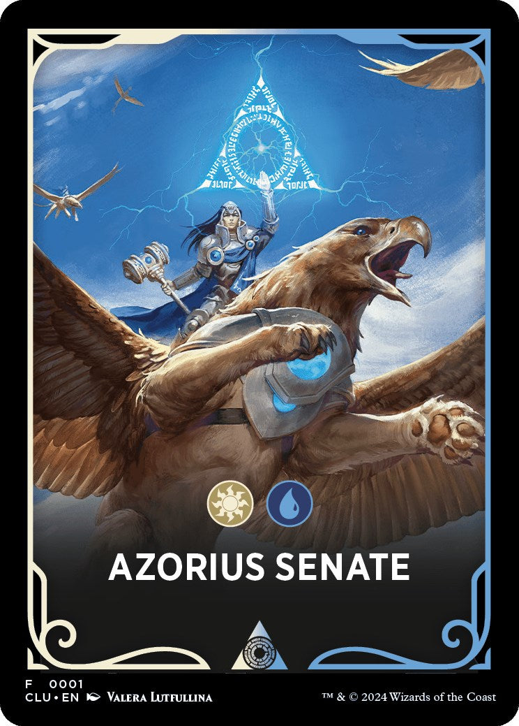 Azorius Senate Theme Card [Ravnica: Clue Edition Tokens] | Boutique FDB TCG