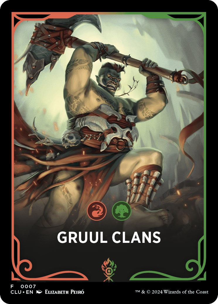 Gruul Clans Theme Card [Ravnica: Clue Edition Tokens] | Boutique FDB TCG