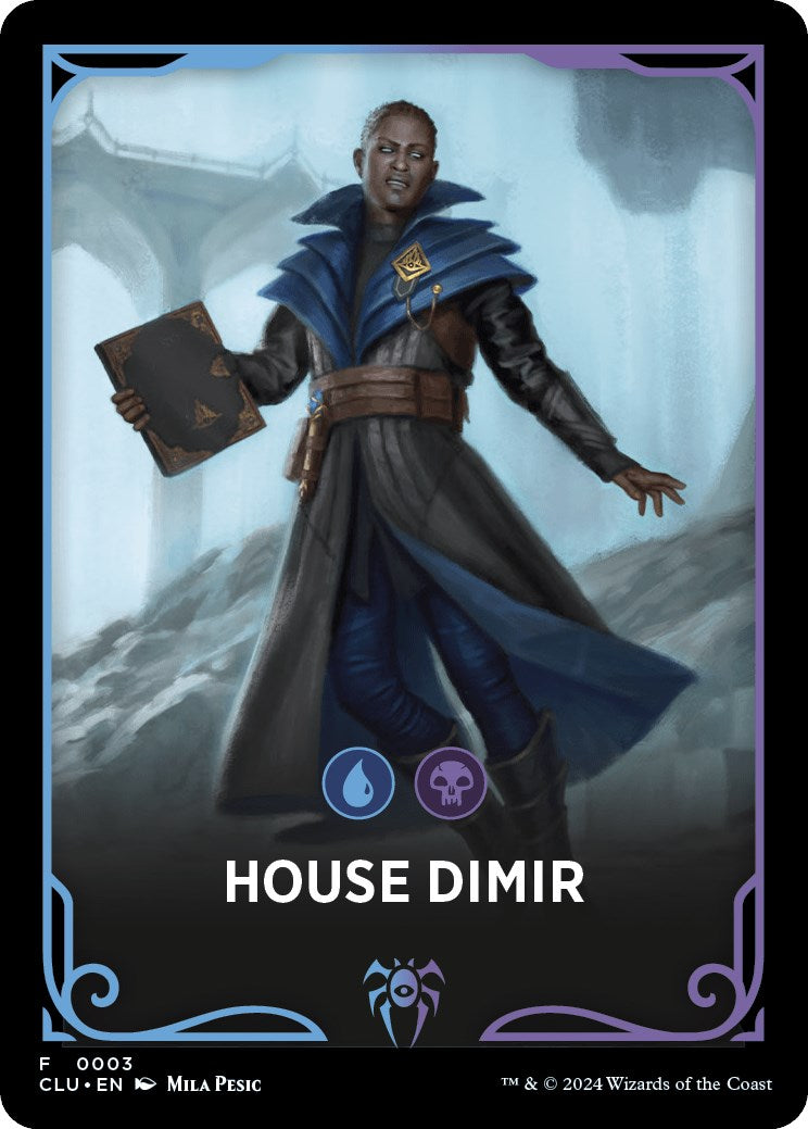 House Dimir Theme Card [Ravnica: Clue Edition Tokens] | Boutique FDB TCG