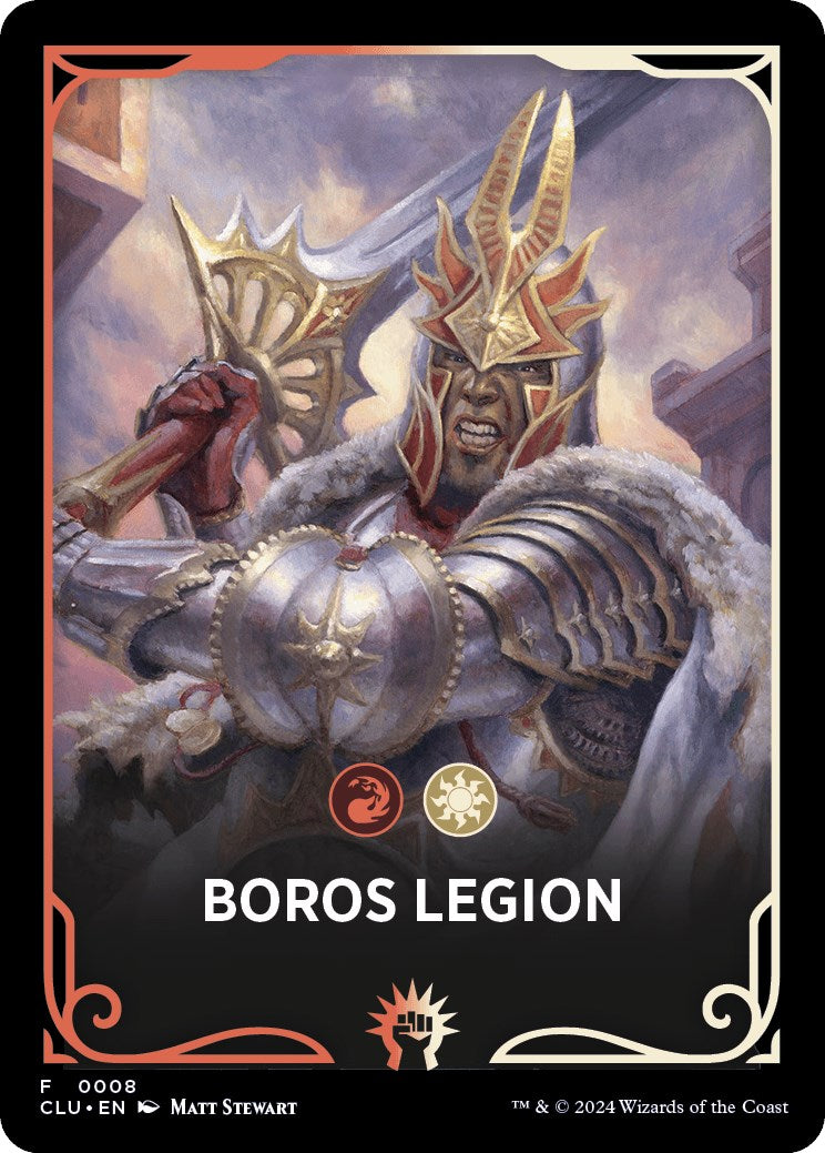 Boros Legion Theme Card [Ravnica: Clue Edition Tokens] | Boutique FDB TCG