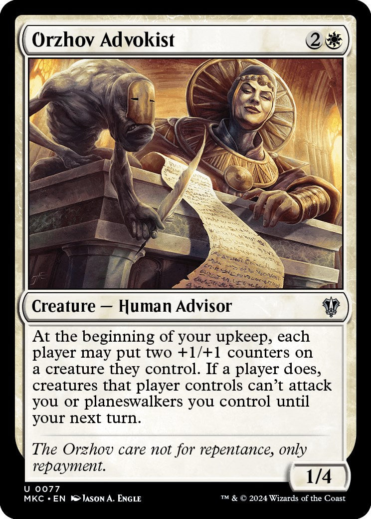 Orzhov Advokist [Murders at Karlov Manor Commander] | Boutique FDB TCG