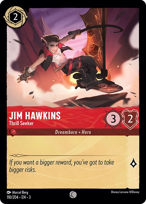 Jim Hawkins - Thrill Seeker (110/204) [Into the Inklands] | Boutique FDB TCG