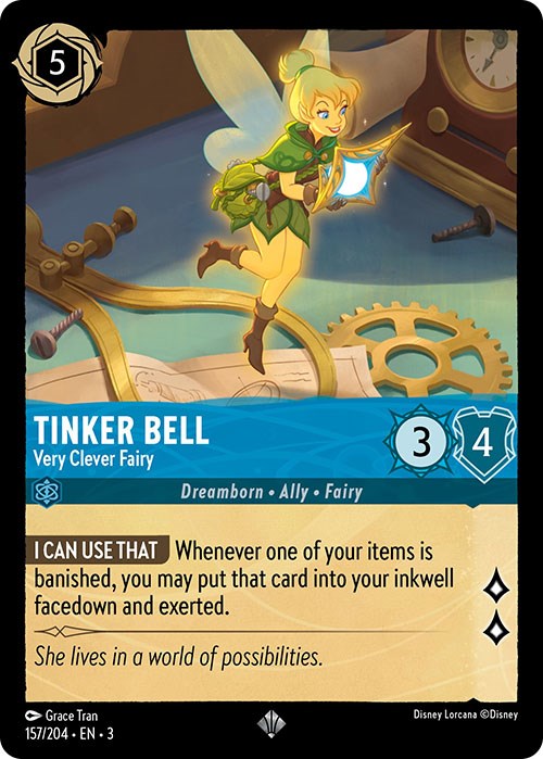Tinker Bell - Very Clever Fairy (157/204) [Into the Inklands] | Boutique FDB TCG