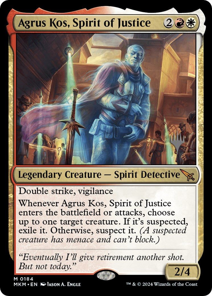 Agrus Kos, Spirit of Justice (Promo Pack) [Murders at Karlov Manor Promos] | Boutique FDB TCG