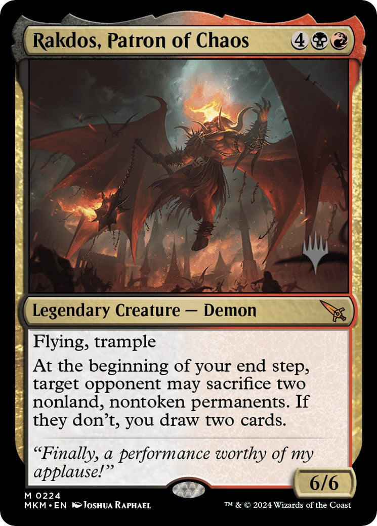 Rakdos, Patron of Chaos (Promo Pack) [Murders at Karlov Manor Promos] | Boutique FDB TCG