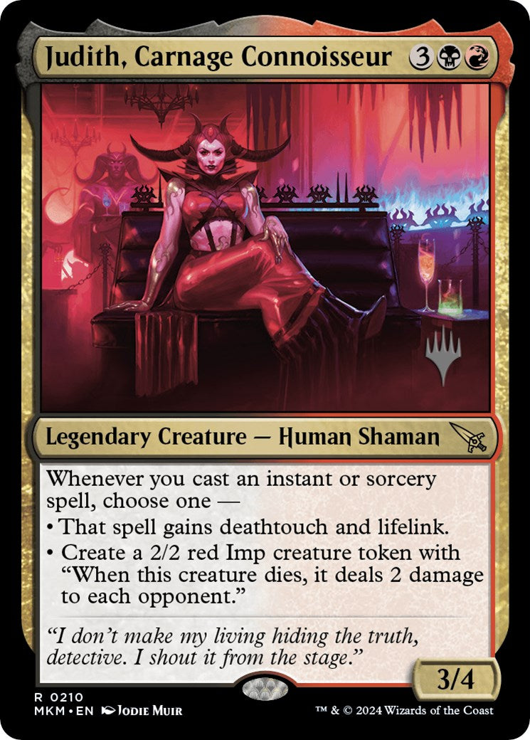 Judith, Carnage Connoisseur (Promo Pack) [Murders at Karlov Manor Promos] | Boutique FDB TCG