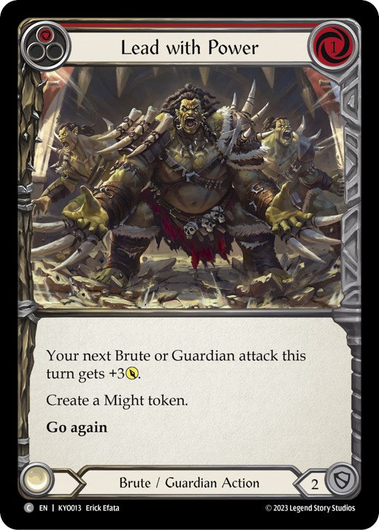 Lead with Power (Red) [KYO013] (Heavy Hitters Kayo Blitz Deck) | Boutique FDB TCG
