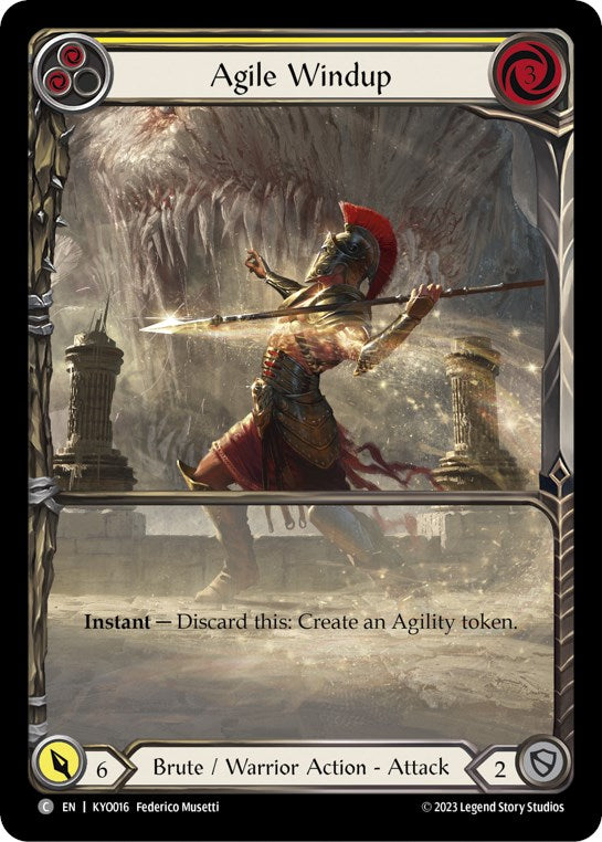 Agile Windup (Yellow) [KYO016] (Heavy Hitters Kayo Blitz Deck) | Boutique FDB TCG