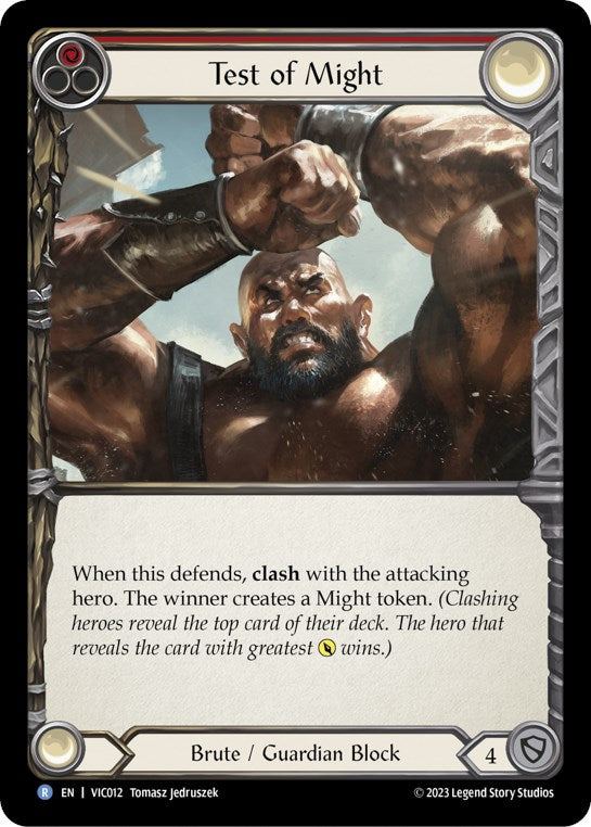 Test of Might (Red) [VIC012] (Heavy Hitters Victor Blitz Deck) | Boutique FDB TCG