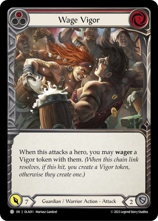 Wage Vigor (Red) [OLA011] (Heavy Hitters Olympia Blitz Deck) | Boutique FDB TCG