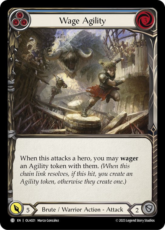 Wage Agility (Blue) [OLA021] (Heavy Hitters Olympia Blitz Deck) | Boutique FDB TCG