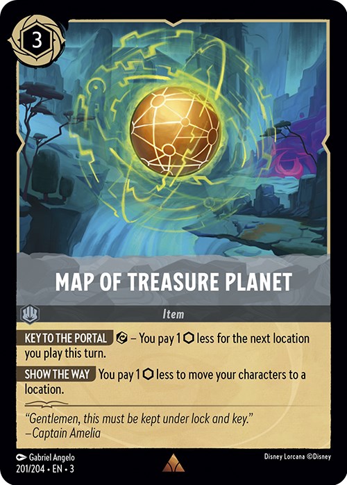 Map of Treasure Planet (201/204) [Into the Inklands] | Boutique FDB TCG