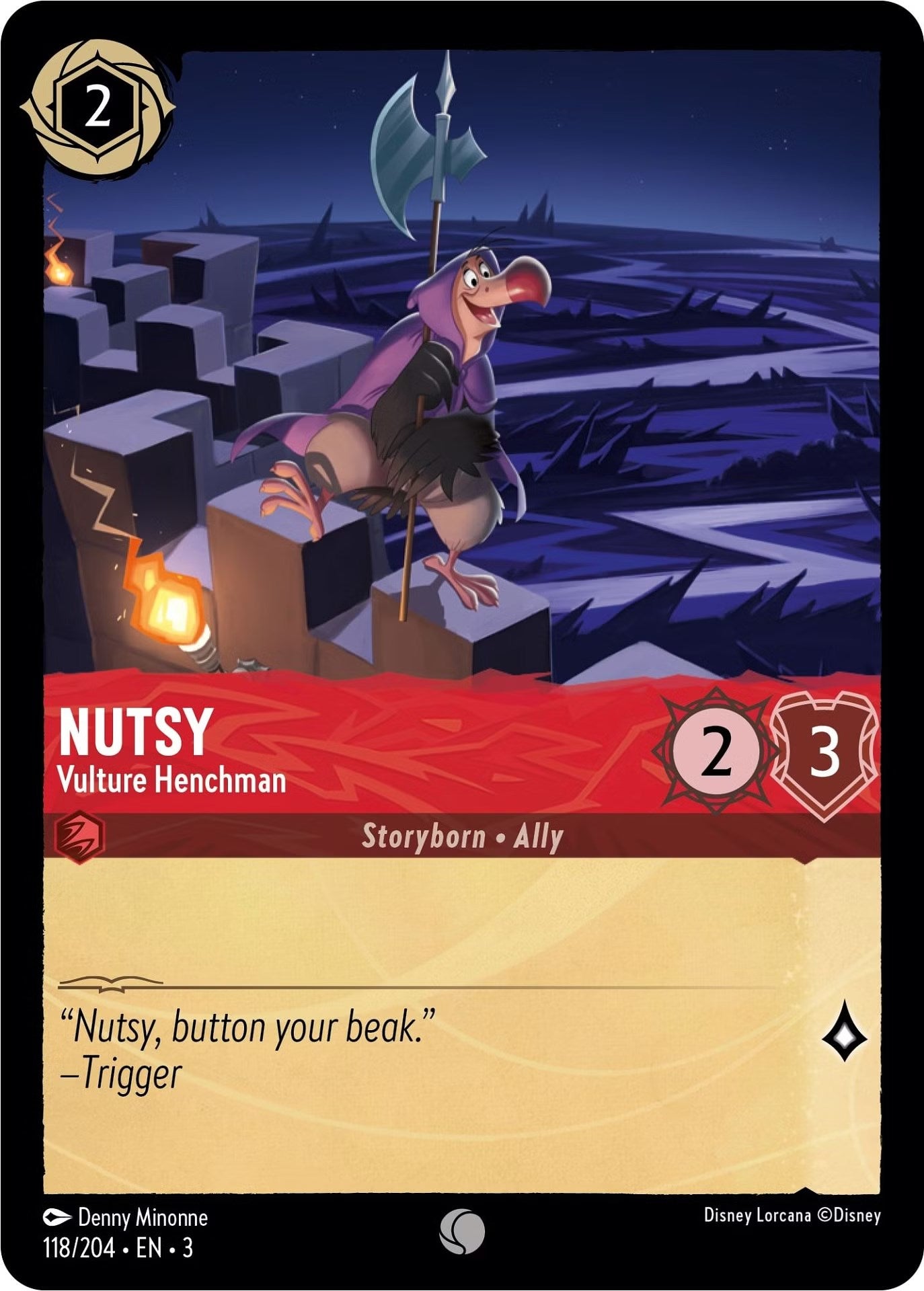 Nutsy - Vulture Henchman (118/204) [Into the Inklands] | Boutique FDB TCG