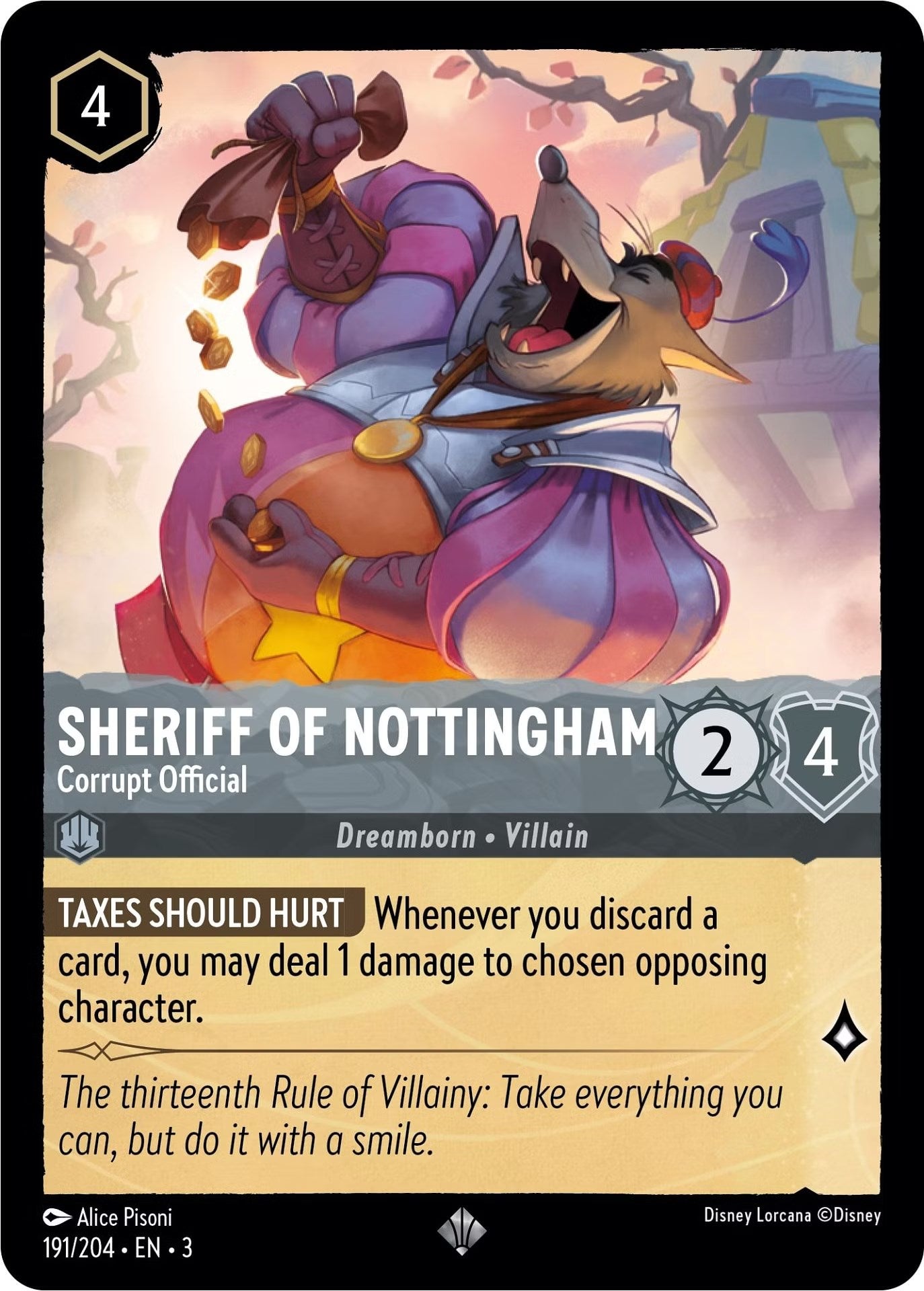 Sheriff of Nottingham - Corrupt Official (191/204) [Into the Inklands] | Boutique FDB TCG
