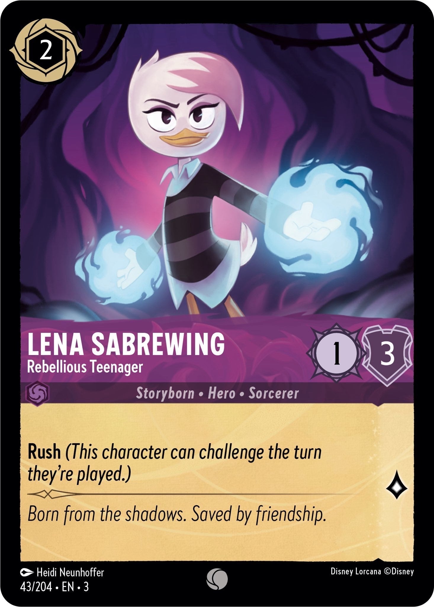 Lena Sabrewing - Rebellious Teenager (43/204) [Into the Inklands] | Boutique FDB TCG