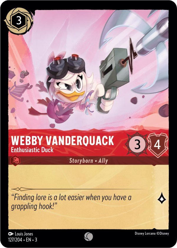 Webby Vanderquack - Enthusiastic Duck (127/204) [Into the Inklands] | Boutique FDB TCG