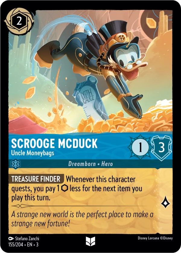 Scrooge McDuck - Uncle Moneybags (155/204) [Into the Inklands] | Boutique FDB TCG