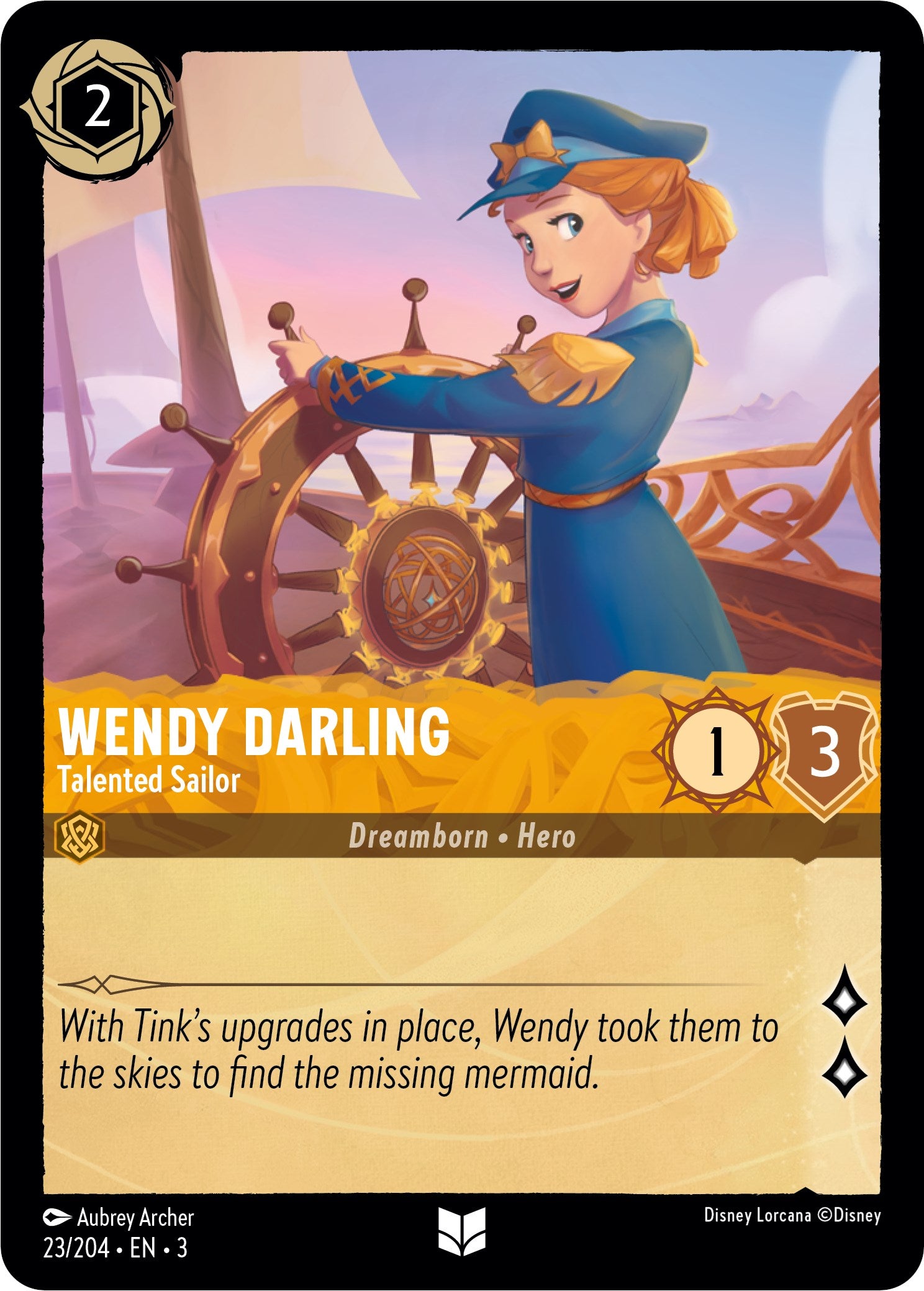 Wendy Darling - Talented Sailor (23/204) [Into the Inklands] | Boutique FDB TCG