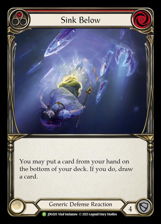 Sink Below (Red) [JDG020] (Promo)  Cold Foil | Boutique FDB TCG