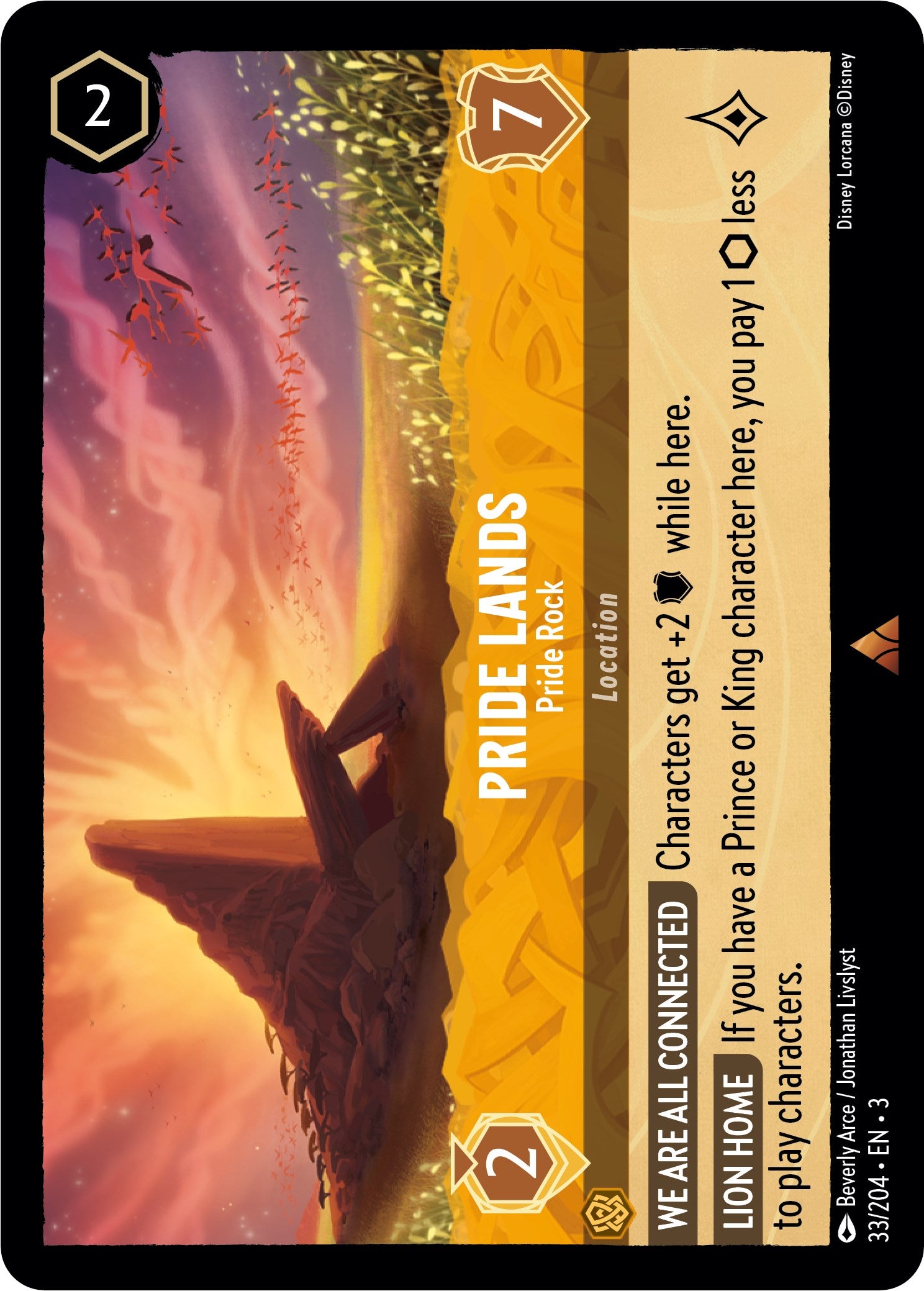 Pride Lands - Pride Rock (33/204) [Into the Inklands] | Boutique FDB TCG