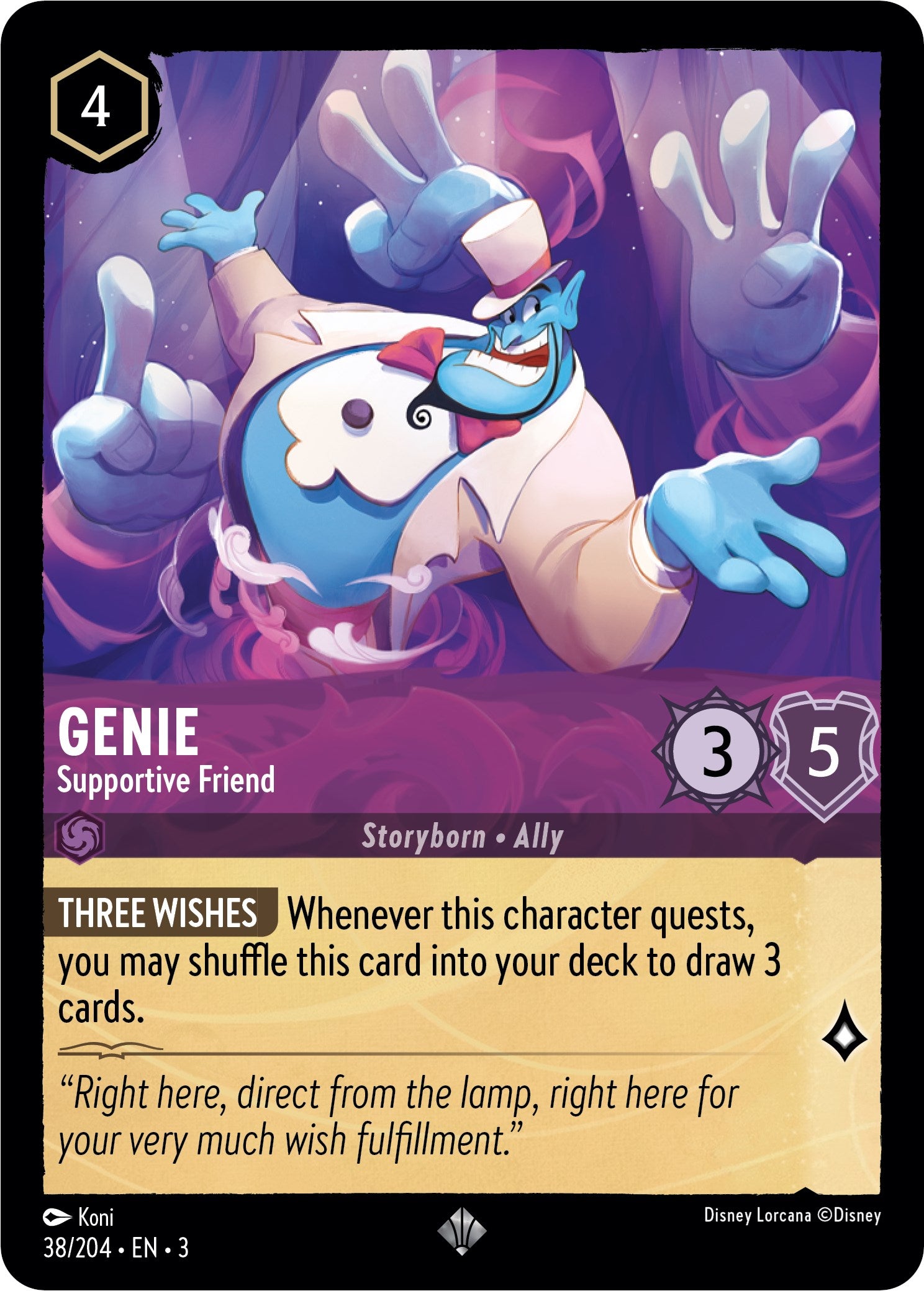 Genie - Supportive Friend (38/204) [Into the Inklands] | Boutique FDB TCG