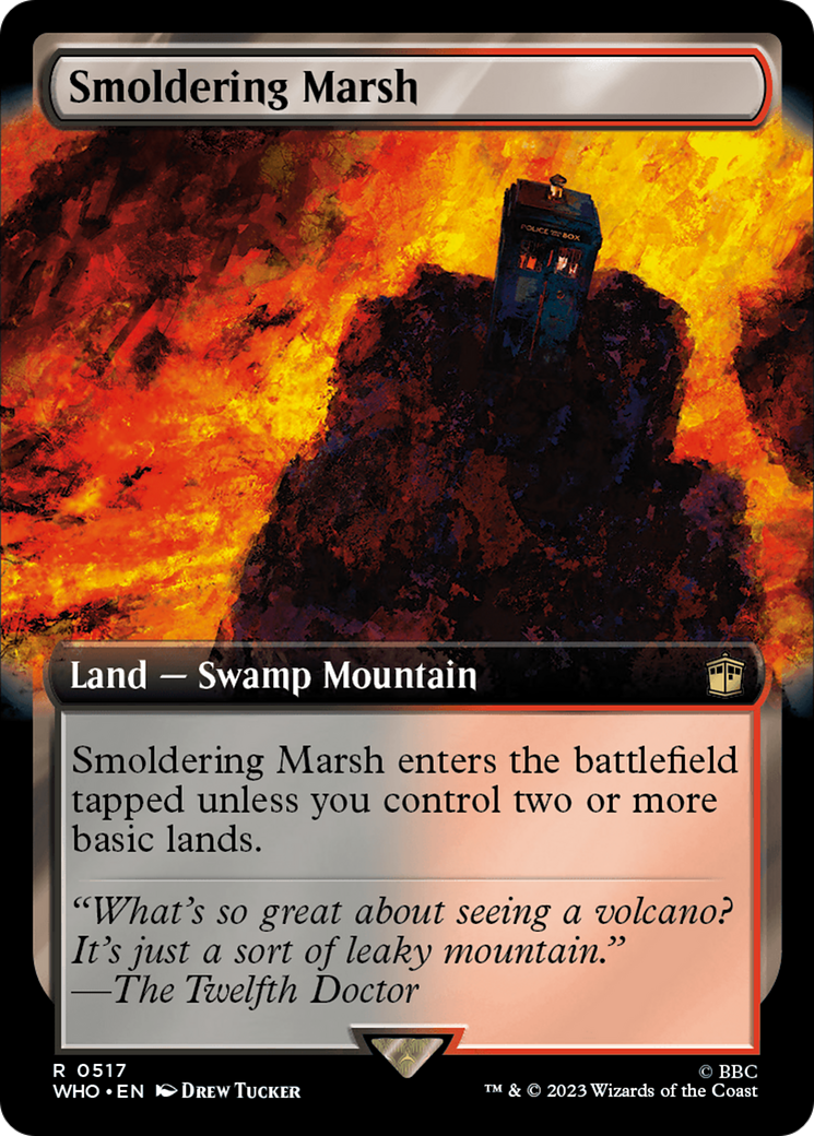 Smoldering Marsh (Extended Art) [Doctor Who] | Boutique FDB TCG