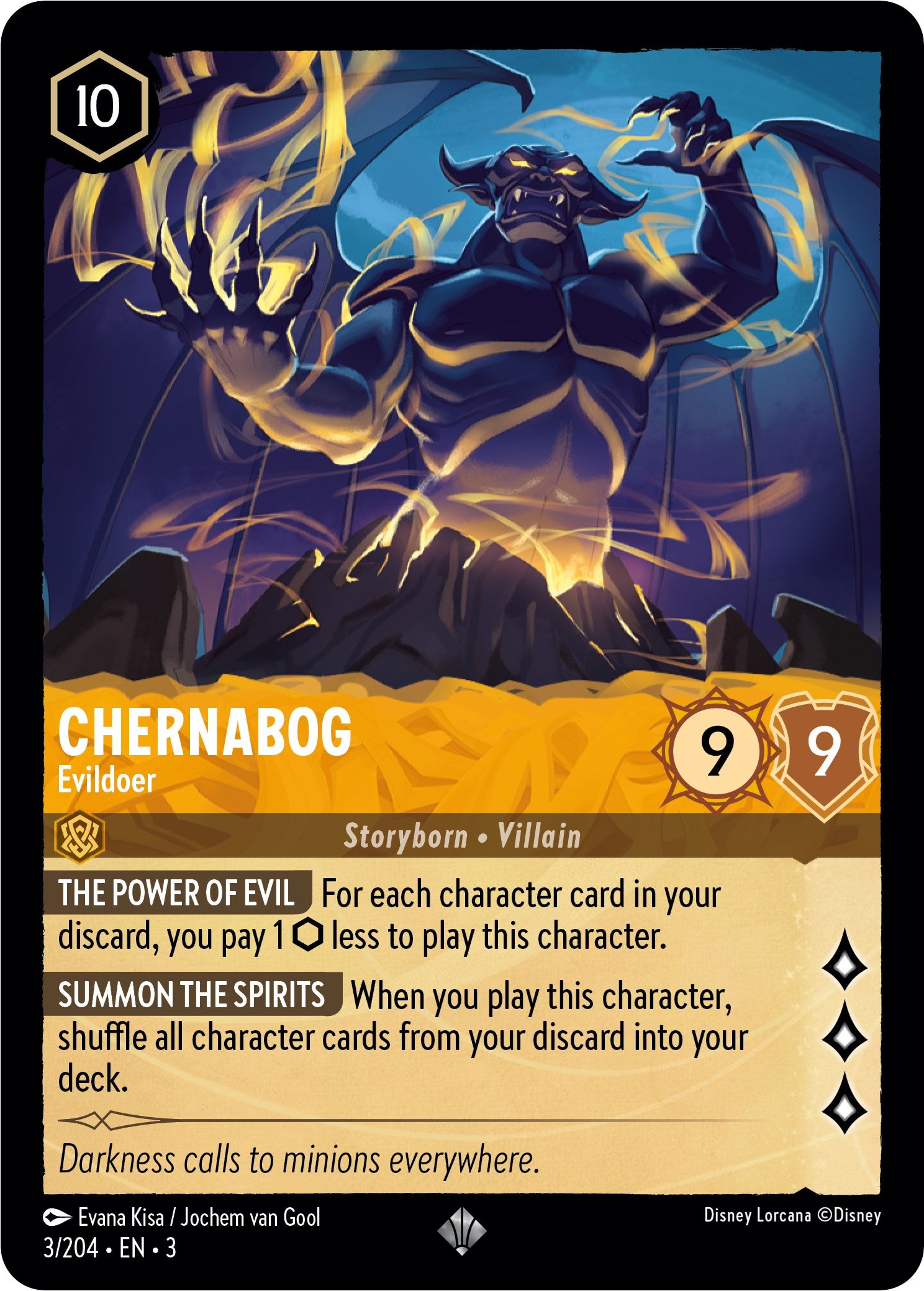 Chernabog - Evildoer (3/204) [Into the Inklands] | Boutique FDB TCG