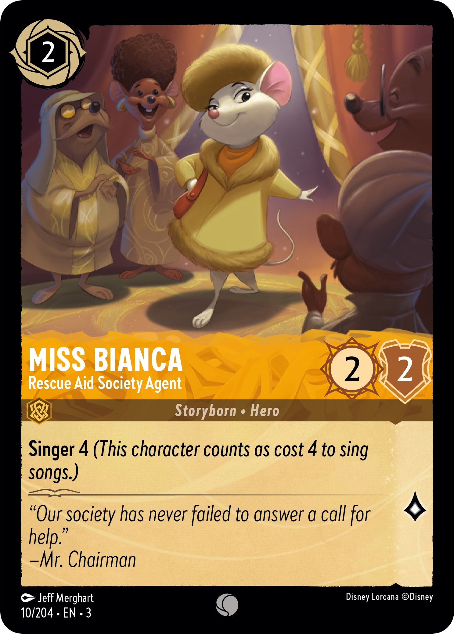 Miss Bianca - Rescue Aid Society Agent (10/204) [Into the Inklands] | Boutique FDB TCG