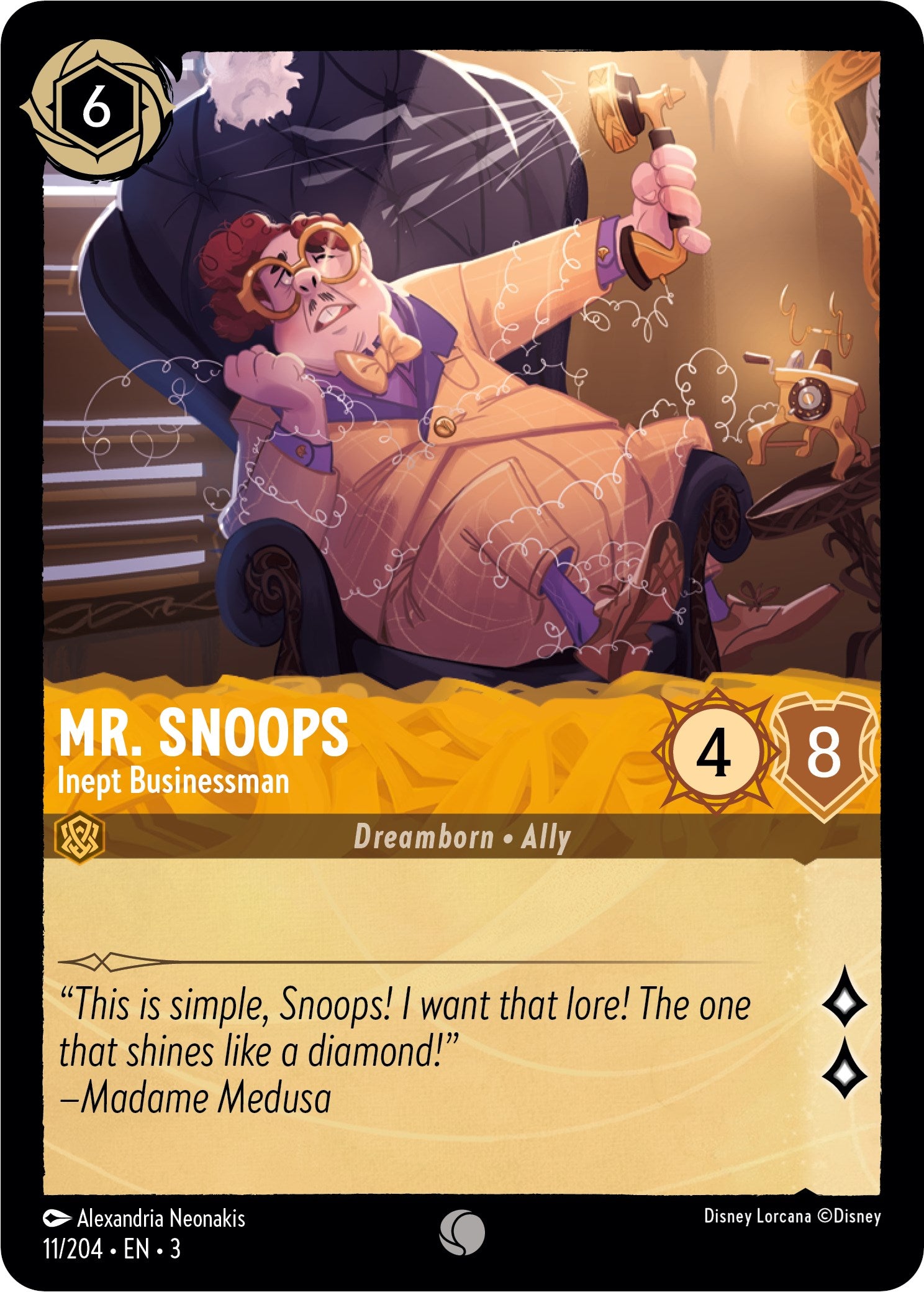 Mr. Snoops - Inept Businessman (11/204) [Into the Inklands] | Boutique FDB TCG