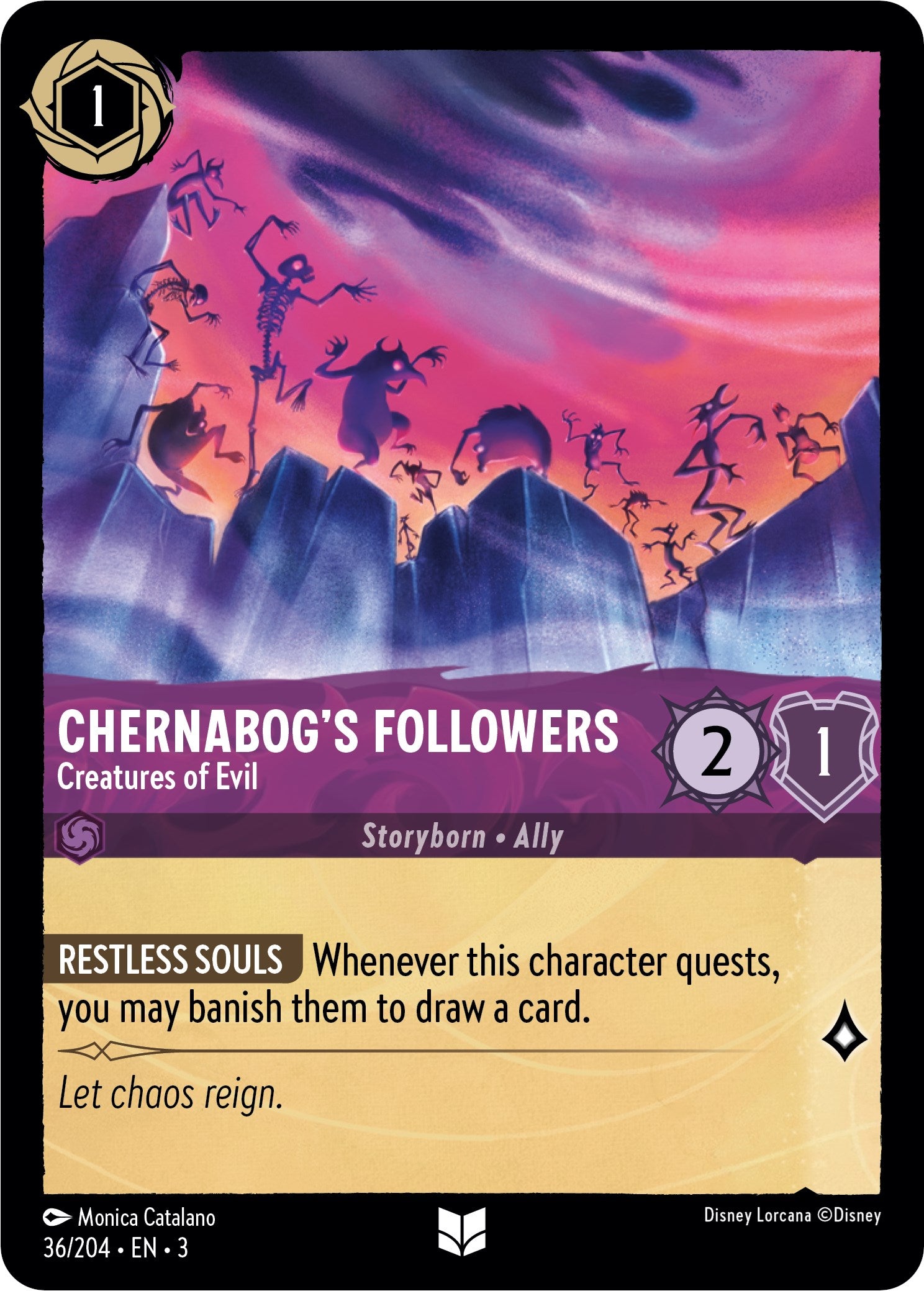 Chernabog's Followers - Creatures of Evil (36/204) [Into the Inklands] | Boutique FDB TCG