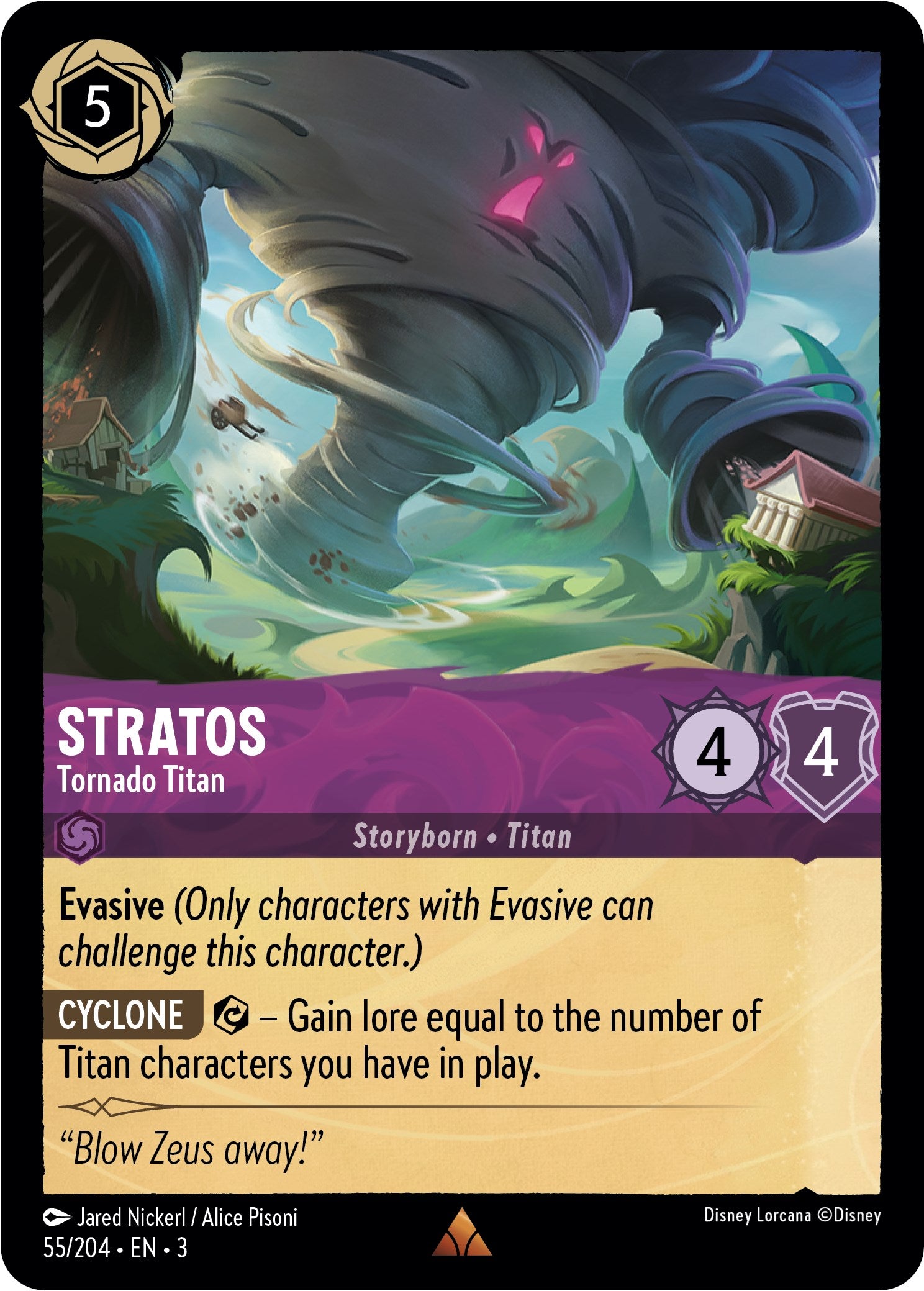 Stratos - Tornado Titan (55//204) [Into the Inklands] | Boutique FDB TCG