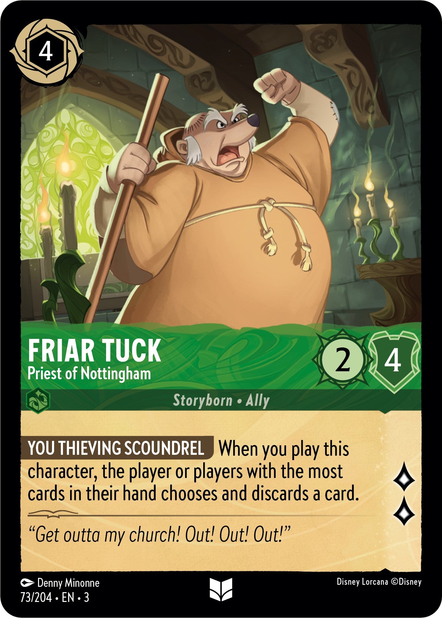 Friar Tuck - Priest of Nottingham (73/204) [Into the Inklands] | Boutique FDB TCG