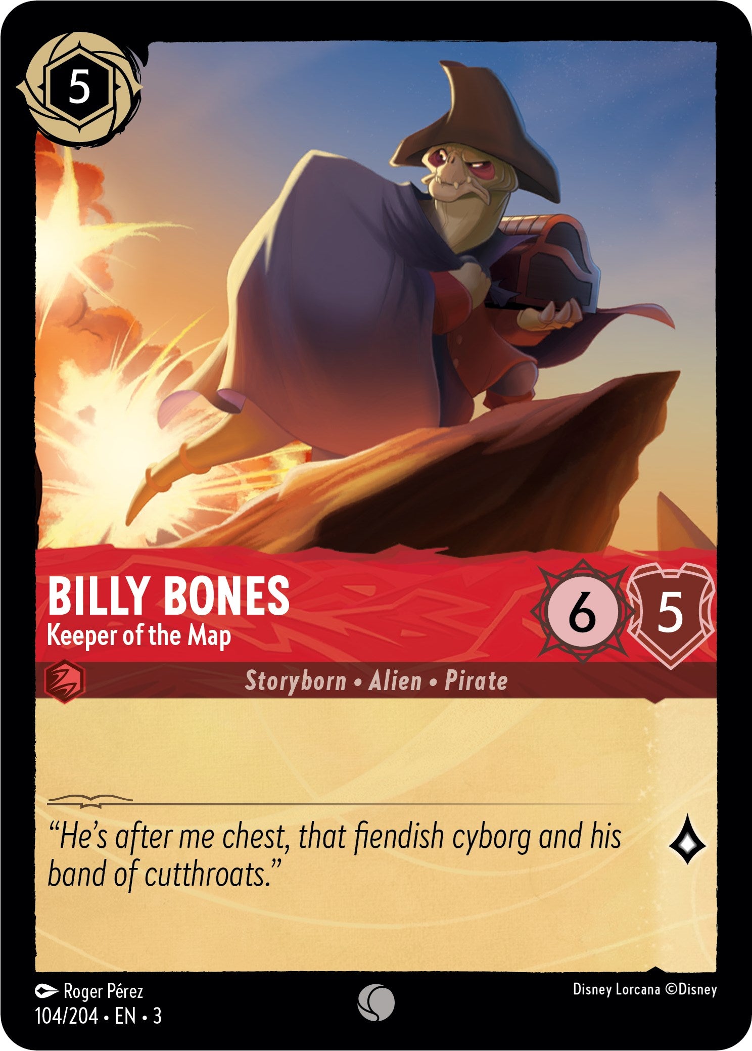 Billy Bones - Keeper of the Map (104/204) [Into the Inklands] | Boutique FDB TCG