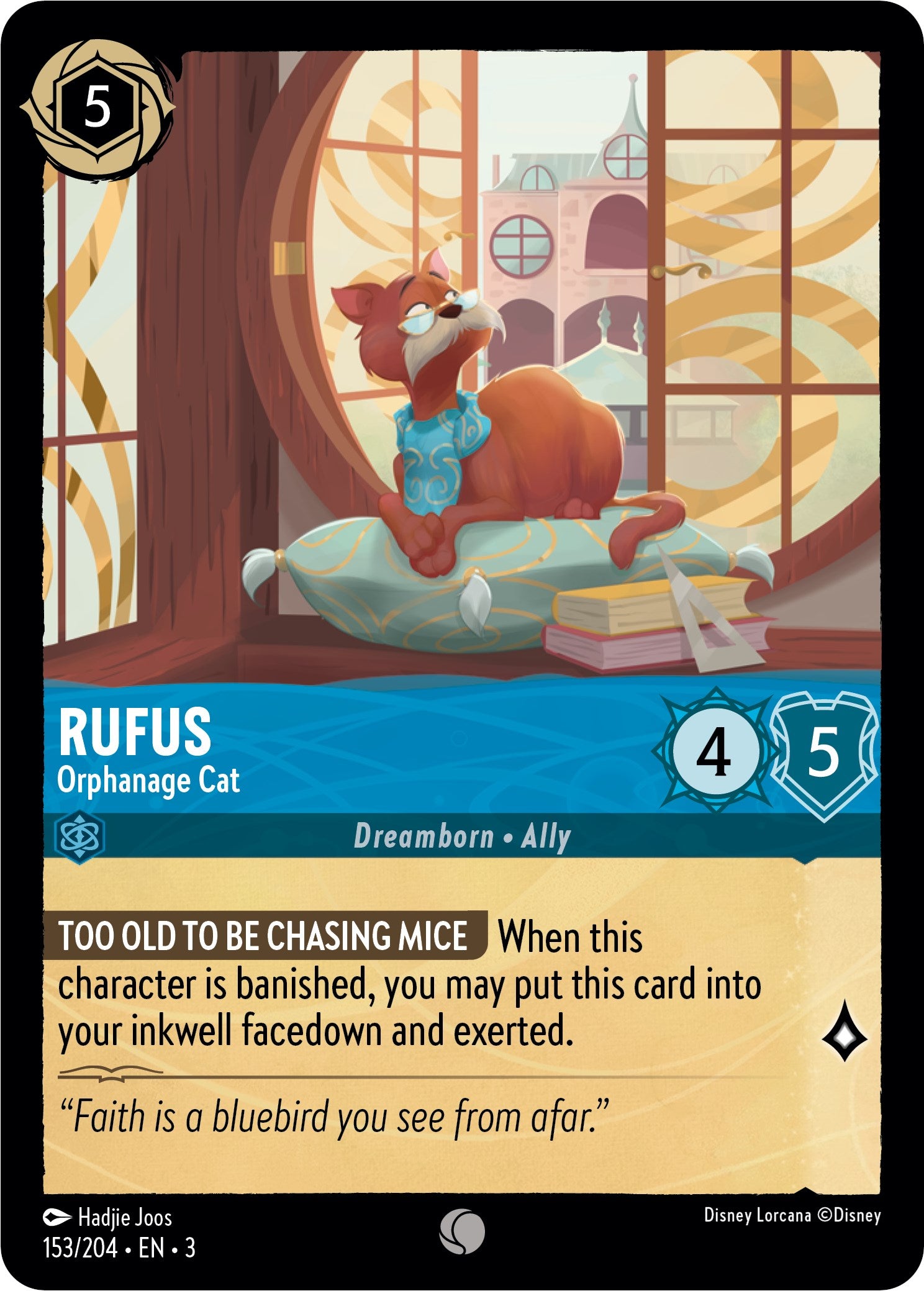 Rufus - Orphanage Cat (153/204) [Into the Inklands] | Boutique FDB TCG