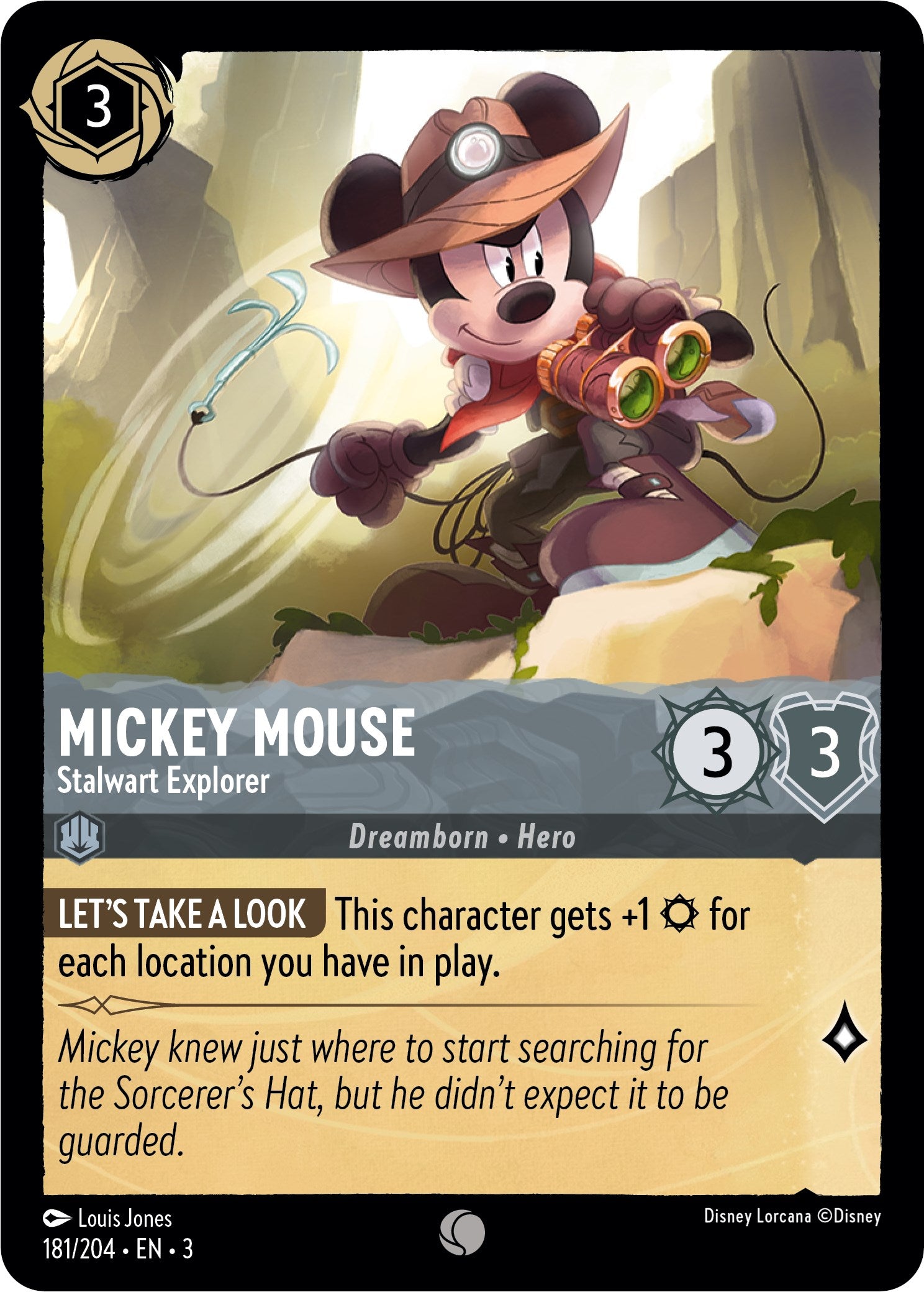 Mickey Mouse - Stalwart Explorer (181/204) [Into the Inklands] | Boutique FDB TCG