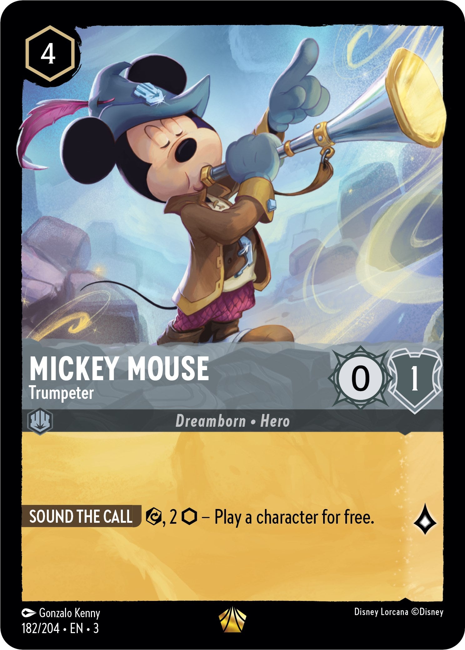 Mickey Mouse -Trumpeter (182/204) [Into the Inklands] | Boutique FDB TCG