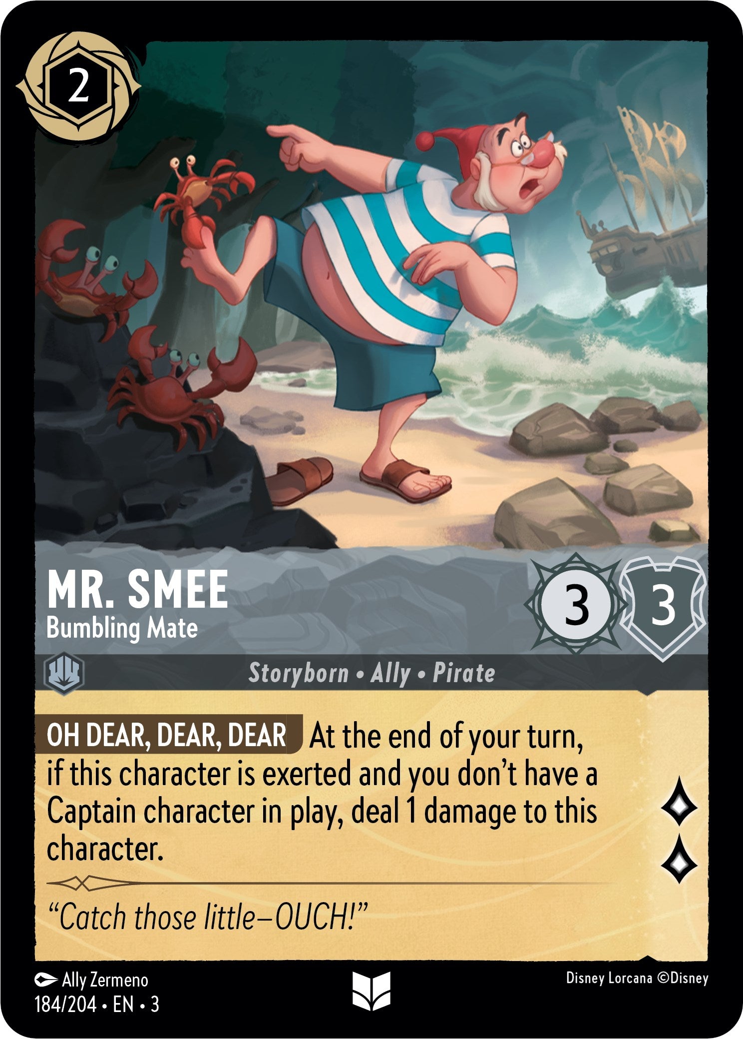 Mr. Smee - Bumbling Mate (184/204) [Into the Inklands] | Boutique FDB TCG