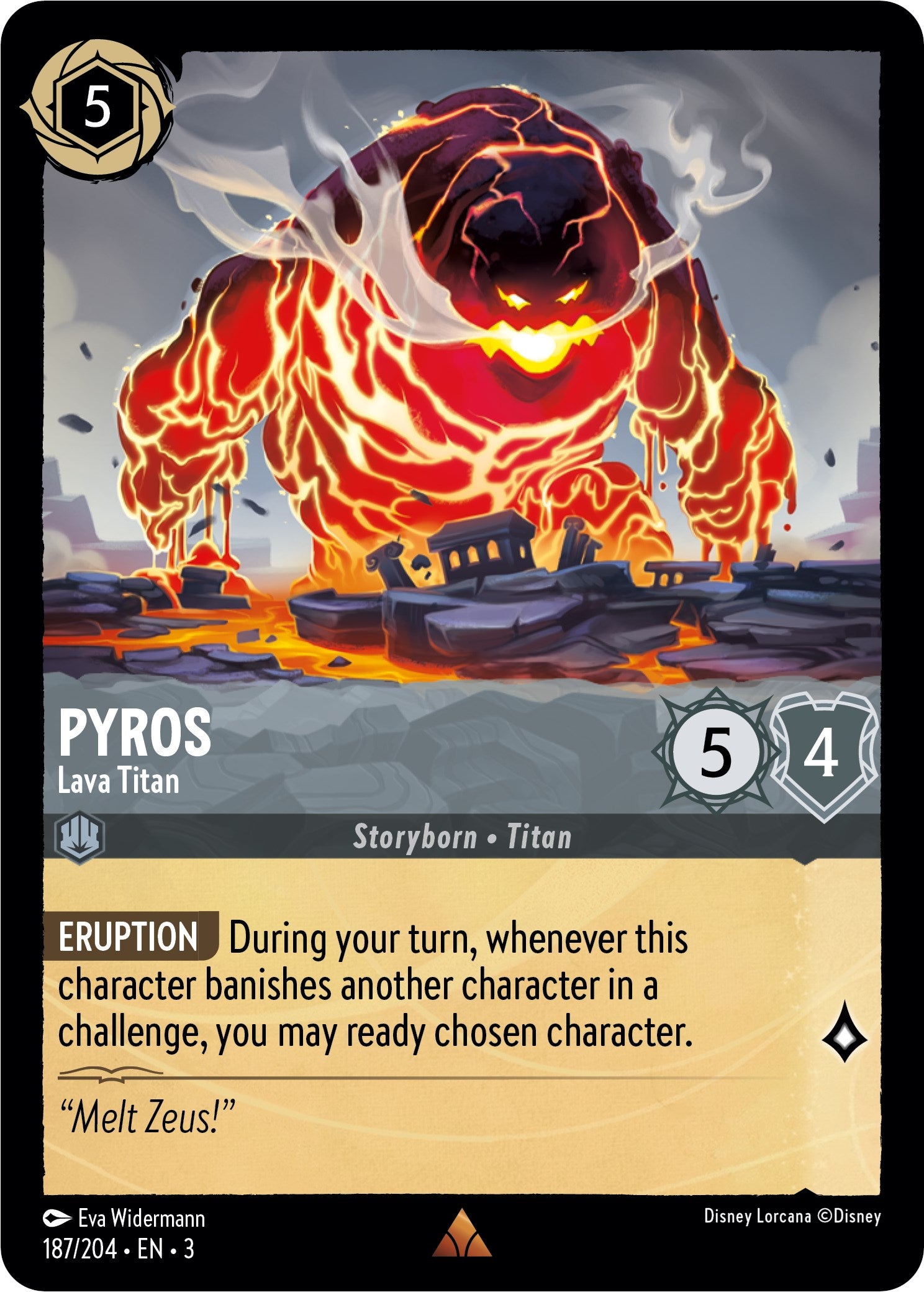 Pyros - Lava Titan (187/204) [Into the Inklands] | Boutique FDB TCG