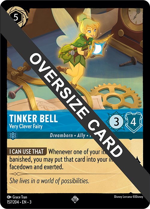 Tinker Bell - Very Clever Fairy (Oversized) (157/204) [Into the Inklands] | Boutique FDB TCG