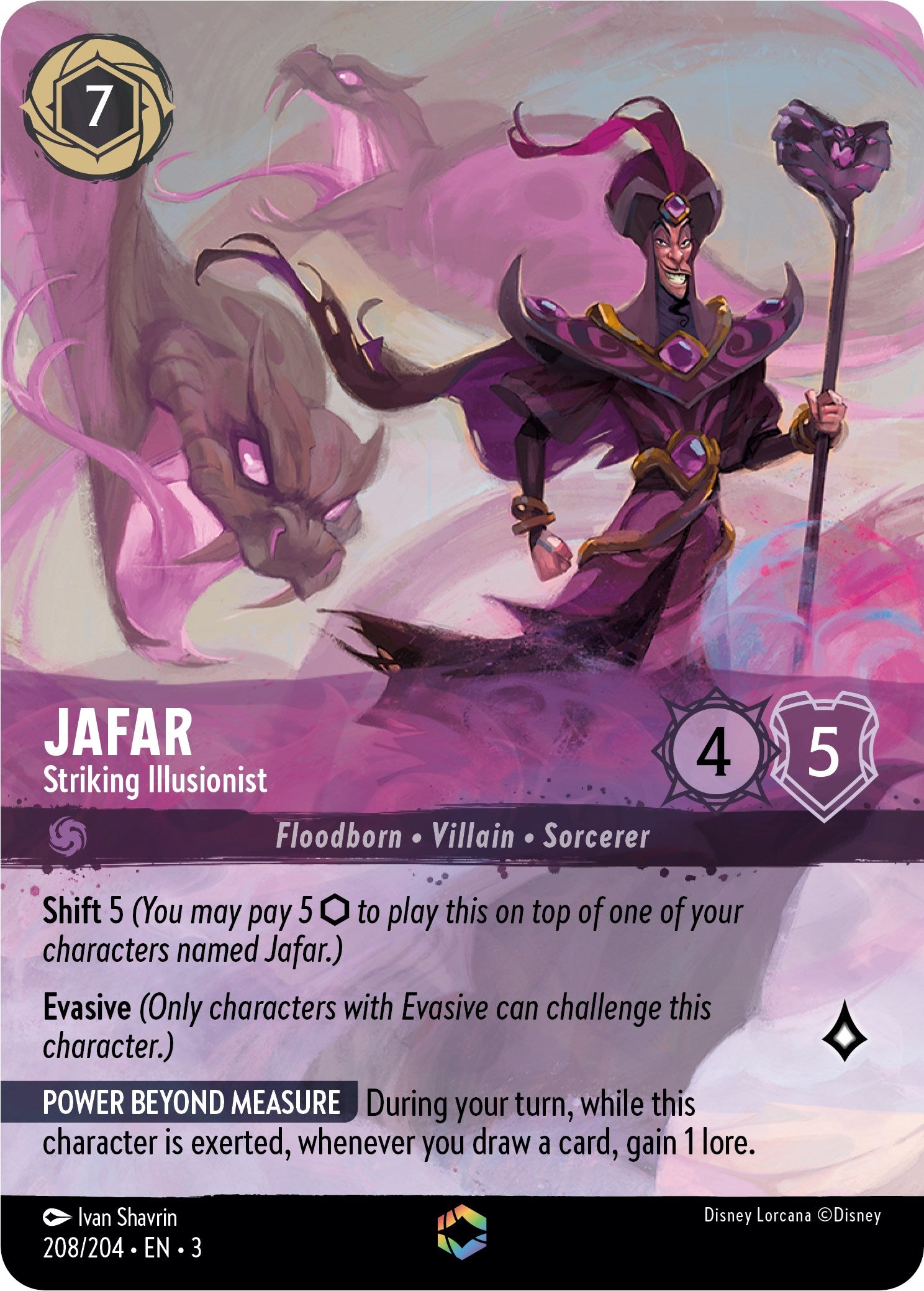 Jafar - Striking Illusionist (Alternate Art) (208/204) [Into the Inklands] | Boutique FDB TCG