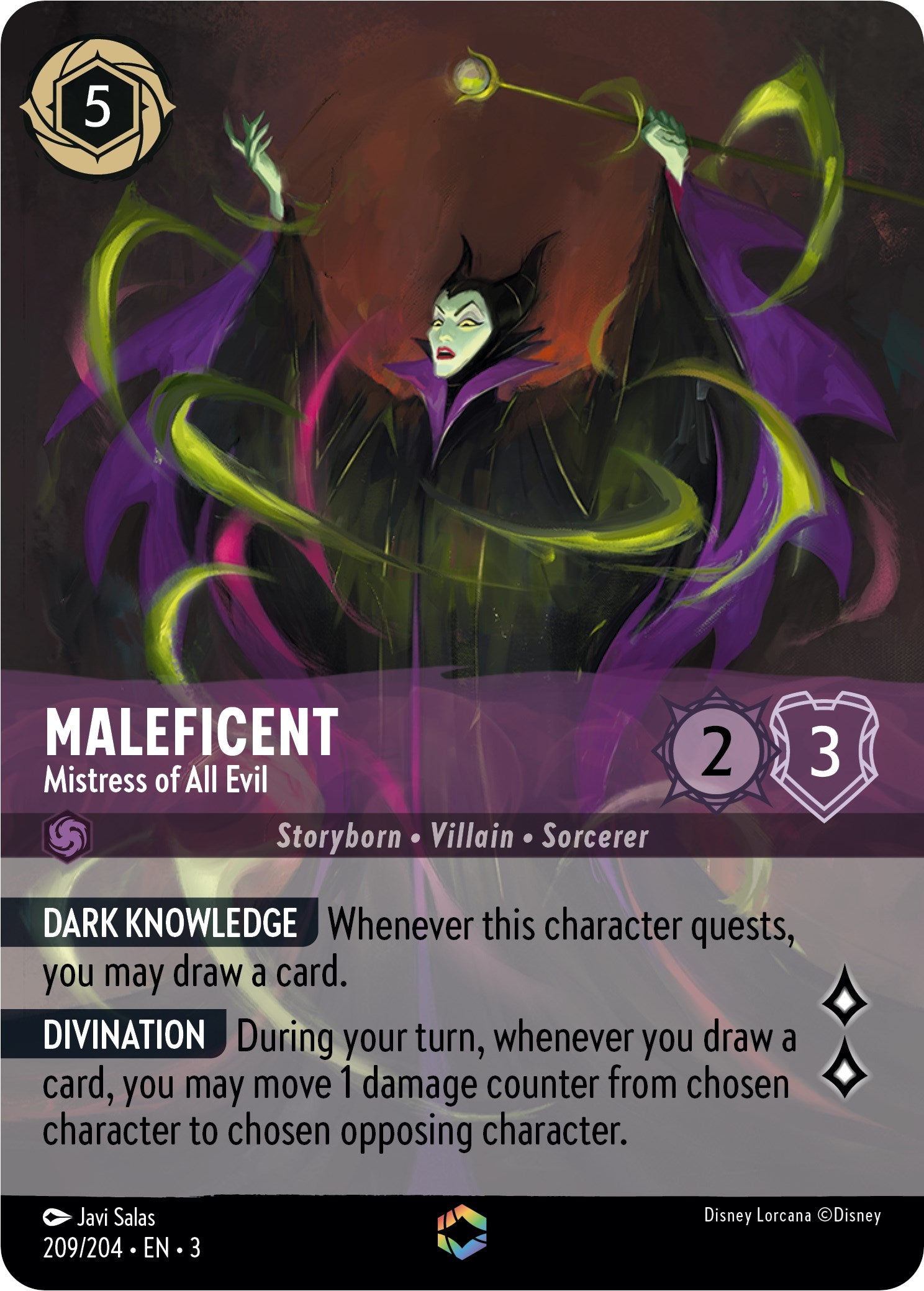 Maleficent - Mistress of All Evil (Alternate Art) (209/204) [Into the Inklands] | Boutique FDB TCG