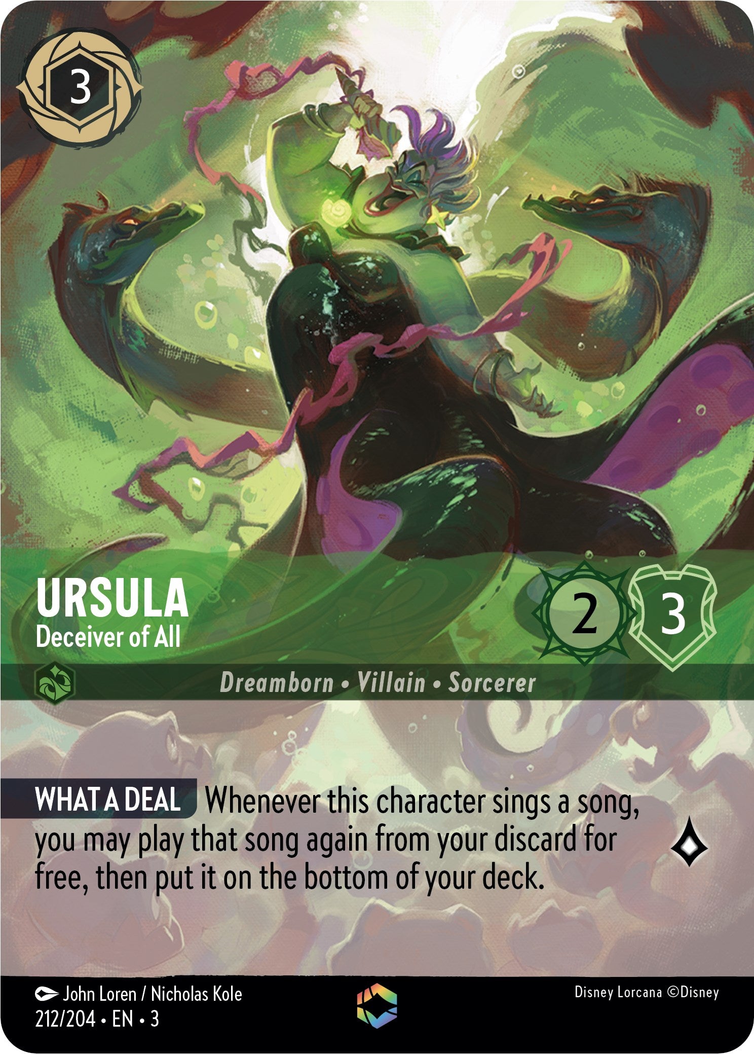 Ursula - Deceiver of All (Alternate Art) (212/204) [Into the Inklands] | Boutique FDB TCG