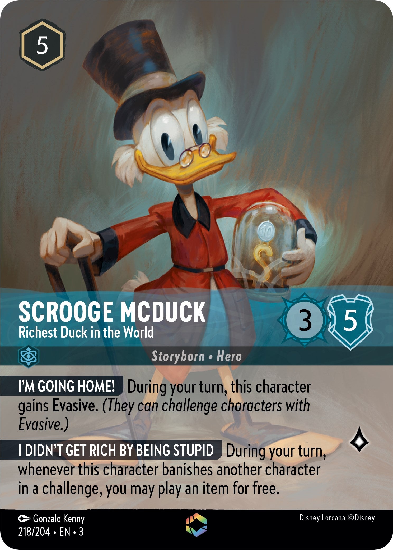 Scrooge McDuck - Richest Duck in the World (Alternate Art) (218/204) [Into the Inklands] | Boutique FDB TCG