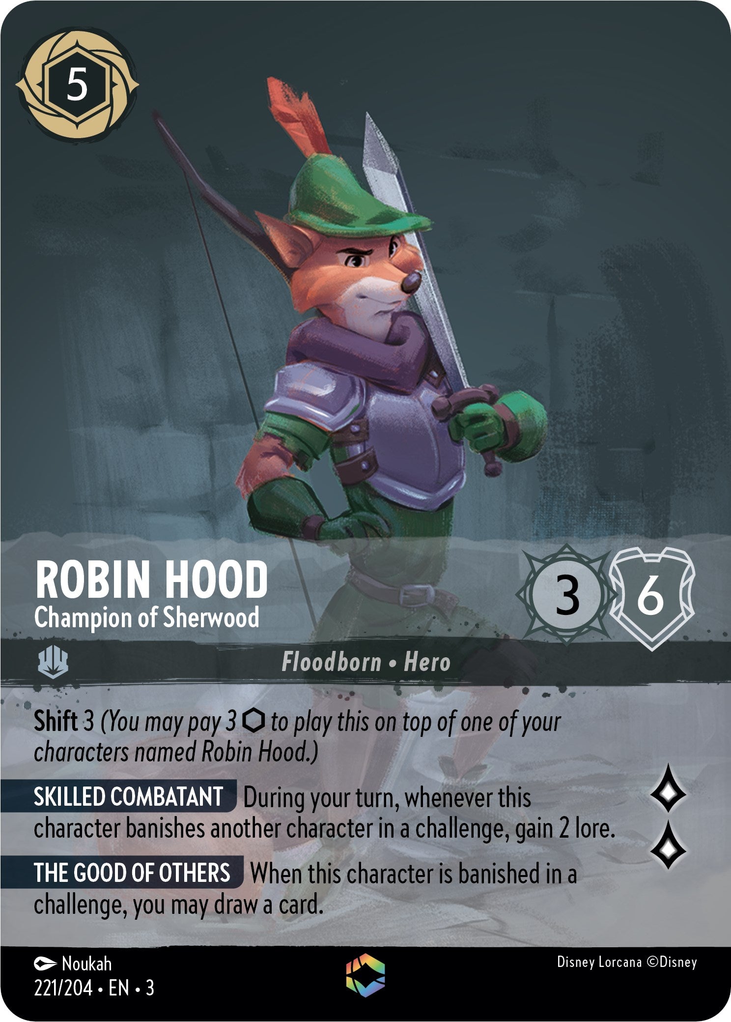 Robin Hood - Champion of Sherwood (Alternate Art) (221/204) [Into the Inklands] | Boutique FDB TCG