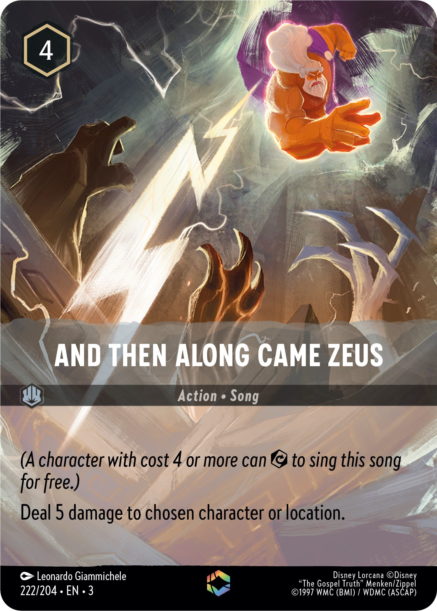 And Then Along Came Zeus (Alternate Art) (222/204) [Into the Inklands] | Boutique FDB TCG