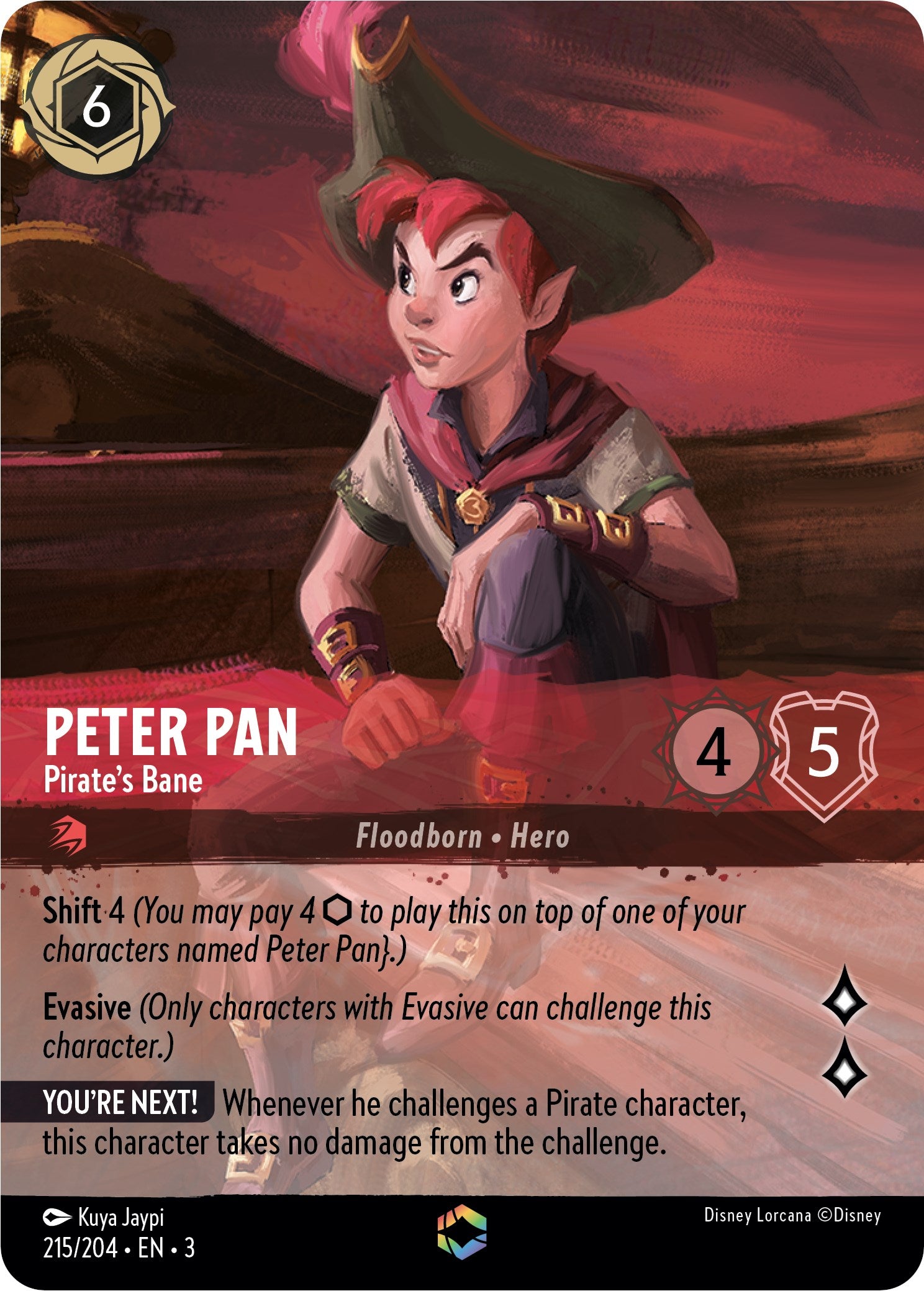 Peter Pan - Pirate's Bane (Alternate Art) (215/204) [Into the Inklands] | Boutique FDB TCG