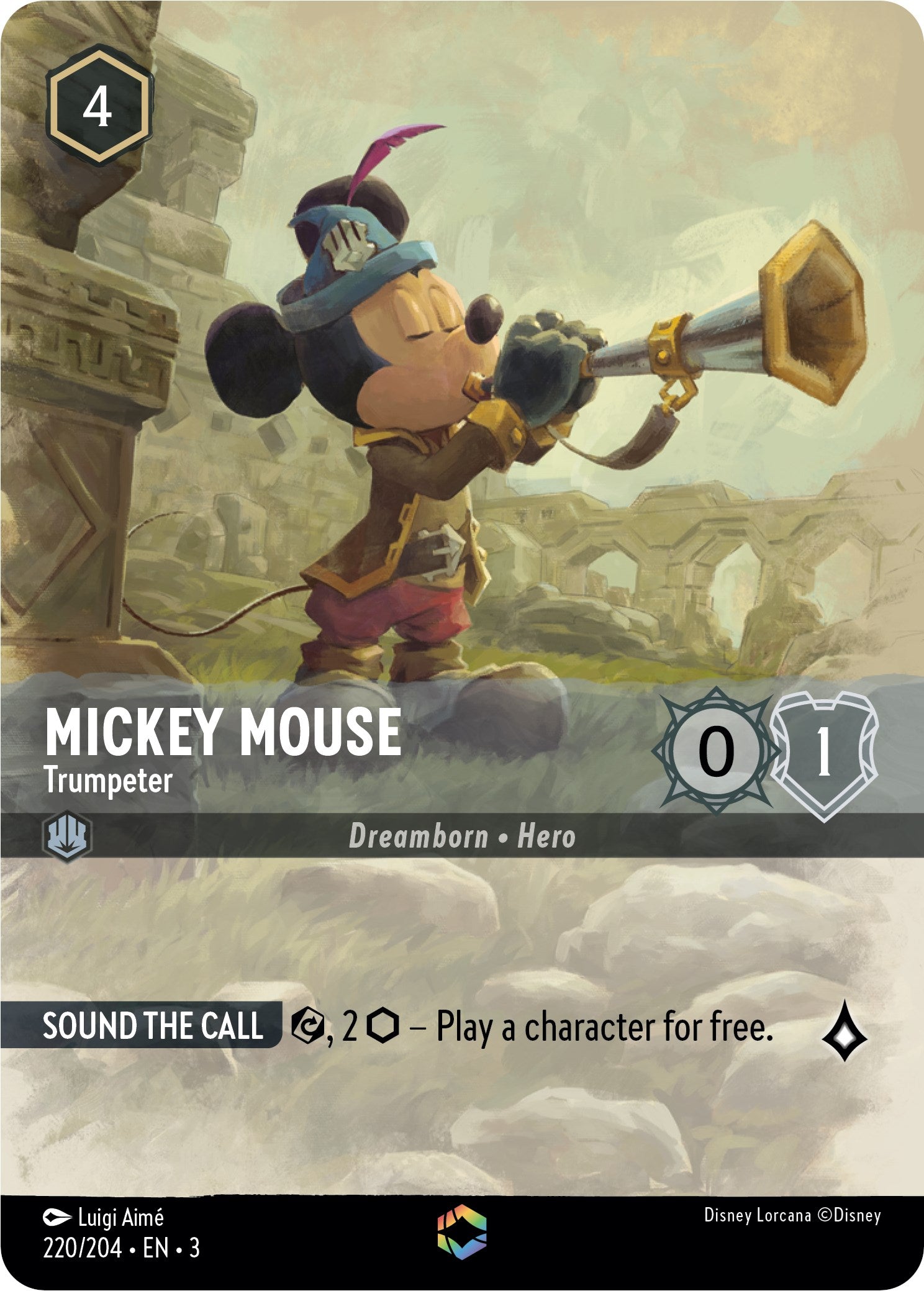 Mickey Mouse -Trumpeter (Alternate Art) (220/204) [Into the Inklands] | Boutique FDB TCG