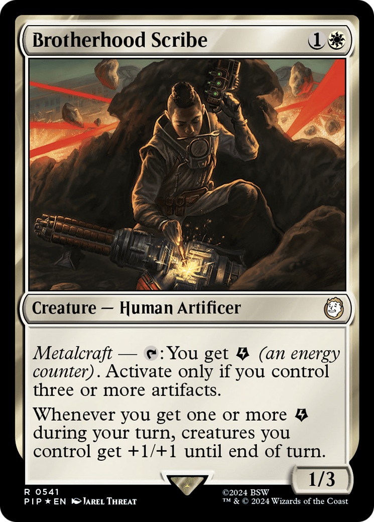 Brotherhood Scribe (Surge Foil) [Fallout] | Boutique FDB TCG